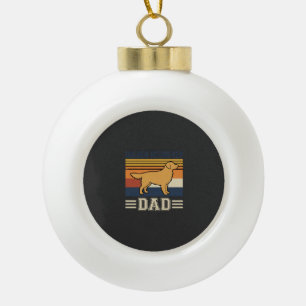 Gouden Retriever Vader Retro Hond Keramische Bal Ornament