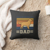 Gouden Retriever Vader Retro Hond Kussen (Deken)