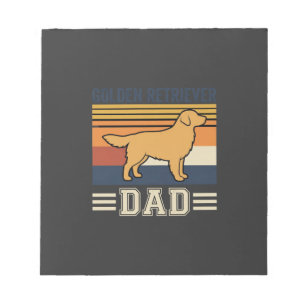 Gouden Retriever Vader Retro Hond Notitieblok