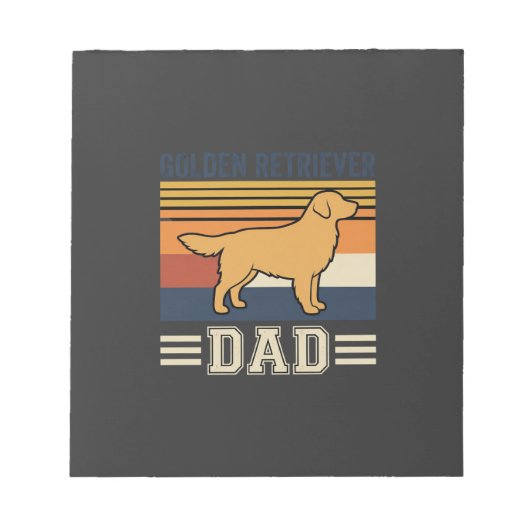 Gouden Retriever Vader Retro Hond Notitieblok (Voorkant)