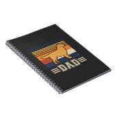 Gouden Retriever Vader Retro Hond Notitieboek (Rechterzijde)