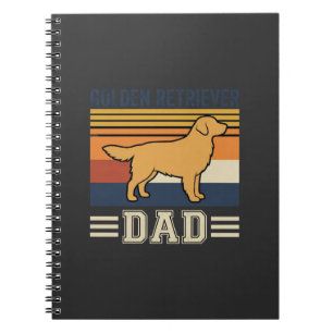 Gouden Retriever Vader Retro Hond Notitieboek