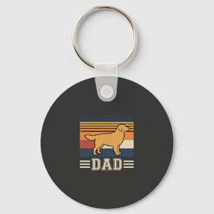 Gouden Retriever Vader Retro Hond Sleutelhanger