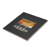 Gouden Retriever Vader Retro Hond Tegeltje (Zijkant)