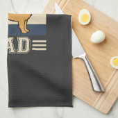 Gouden Retriever Vader Retro Hond Theedoek (Quarter Fold)
