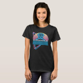 Gouden Retriever Vader Retro T-shirt (Voorkant volledig)