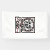 Gouden Retriever Vader Vintage Gravure Ontwerp_1 Spandoek (Horizontaal)