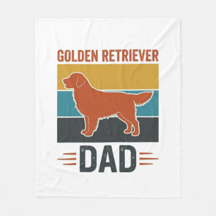 Gouden Retriever Vader Vintage Hondenliefhebber Ve Fleece Deken