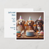 Gouden retriever verjaardagskaart, Hond verjaardag Kaart (Voorkant / Achterkant)