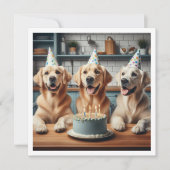 Gouden retriever verjaardagskaart, Hond verjaardag Kaart (Voorkant)