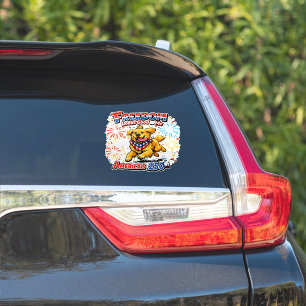 Gouden Retriever Vuurwerk 250ste Verjaardag  Sticker