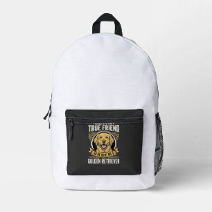 Gouden Retriever Ware Vriend Hond Bedrukte Rugzak