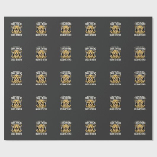Gouden Retriever Ware Vriend Hond Cadeaupapier (Vlak)