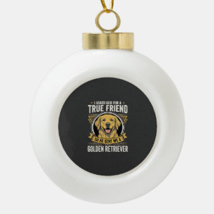 Gouden Retriever Ware Vriend Hond Keramische Bal Ornament