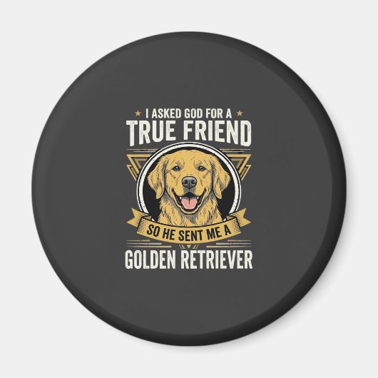 Gouden Retriever Ware Vriend Hond Magneet (Voorkant)