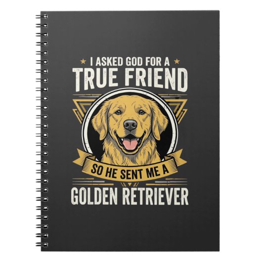 Gouden Retriever Ware Vriend Hond Notitieboek (Voorkant)