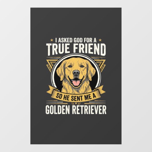 Gouden Retriever Ware Vriend Hond Raamsticker (Vel)