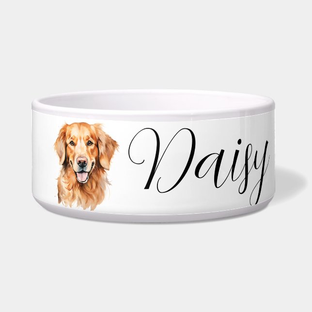 Gouden Retriever Waterbak Voerbakje (Voorkant)