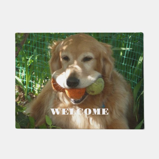 Gouden Retriever Welkom Deurmat (Voorkant)