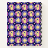 Gouden Retriever Whimsical Zon Custom Notitieboek (Achterkant)