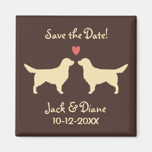 Gouden Retrievers Huwelijk Datum Bewaren Magneet