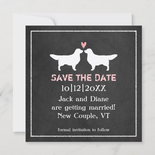 Gouden Retrievers Huwelijk Save the Date (Voorkant)