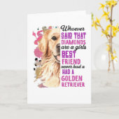 Gouden retrievers zijn een meisje beste vriend kaart (Gele Bloem)