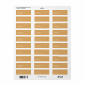 Gouden Retro Boho Minimalistische Kerstadres Etiket (Full Sheet)