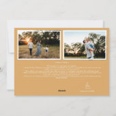 Gouden Retro Boho Minimalistische Vijf Fotocollage Feestdagenkaart (Achterkant)