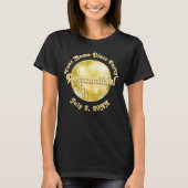 Gouden Retro Disco Bal PERSONALISEERDE T-Shirt (Voorkant)