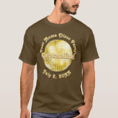 Gouden Retro Disco Bal PERSONALIZED T-Shirt (Voorkant)