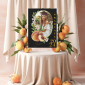 Gouden Retro geïnspireerde foto afstudeerfeest Kaart