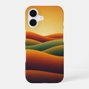 Gouden Retro Heuvels iPhone 16 Hoesje