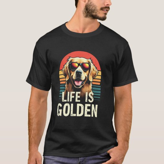 Gouden Retro Leven T-shirt (Voorkant)
