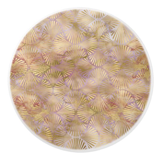 GOUDEN RETRO MARMEREN FAN CUSTOM KERAMISCHE KNOP (Voorkant)