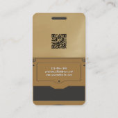 Gouden Retro Stijl Gameconsole Gameontwerper Visitekaartje (Achterkant)