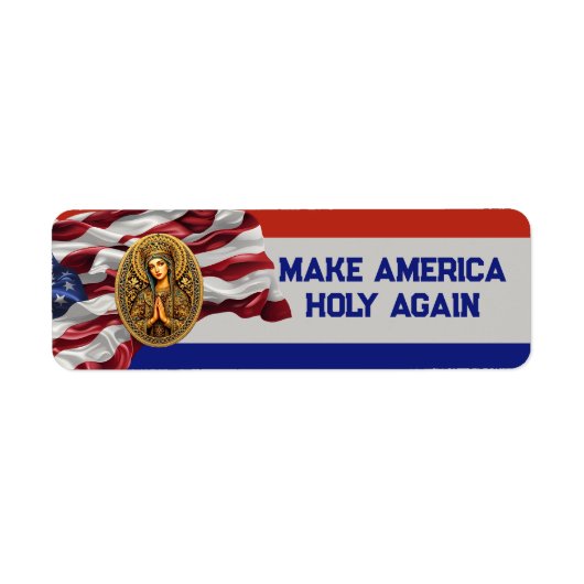 Gouden Reverentie Maagd Maria Etiket (Voorkant)