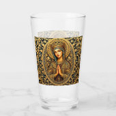 Gouden Reverentie Maagd Maria Glas (Achterkant)