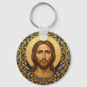 Gouden Reverentie Maagd Maria Sleutelhanger (Achterkant)
