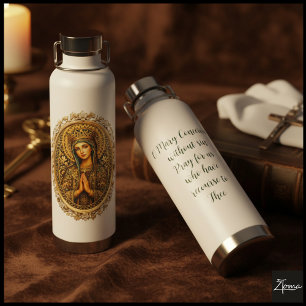Gouden Reverentie Maagd Maria Waterfles
