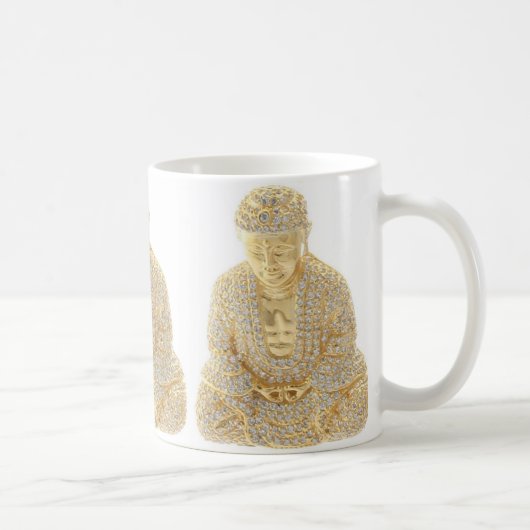 Gouden Rhinestone Boeddha Koffie Thee Koffiemok (Rechts)
