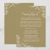 gouden rillingen, bruiloft en eten kaart (Voorkant / Achterkant)