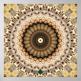 Gouden Rimpels Mandala 2 Poster