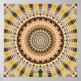 Gouden Rimpels Mandala Poster