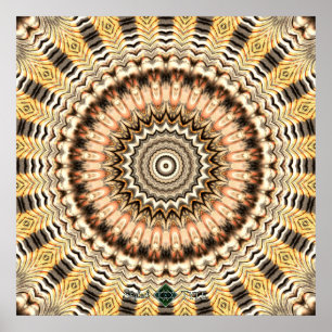Gouden Rimpels Mandala Poster