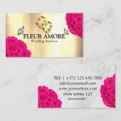 Gouden Ring Planning Design Styling Bruiloft Diens Visitekaartje (Voorkant / Achterkant)