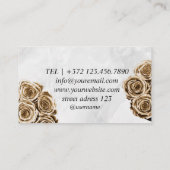 Gouden Ring Planning Design Styling Bruiloft Diens Visitekaartje (Achterkant)