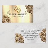 Gouden Ring Planning Design Styling Bruiloft Diens Visitekaartje (Voorkant / Achterkant)