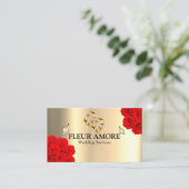 Gouden Ring Planning Design Styling Bruiloft Diens Visitekaartje (Staand voorkant)