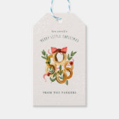 Gouden ringen | 12 dagen kerstvakantie cadeaulabel (Voorkant)